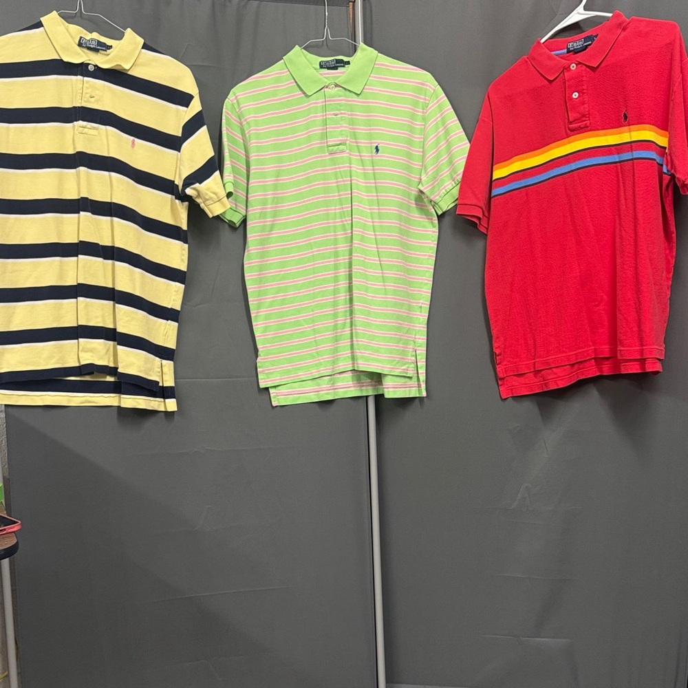 Polo by Ralph Lauren Men's Polo Shirt - Multicolor Pattern Bundle